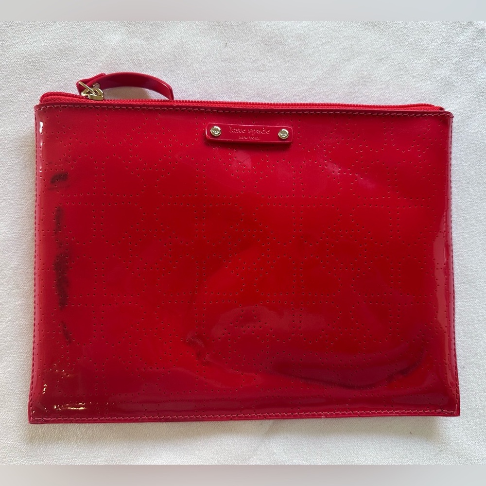 Kate Spade Red Patent Leather Clutch